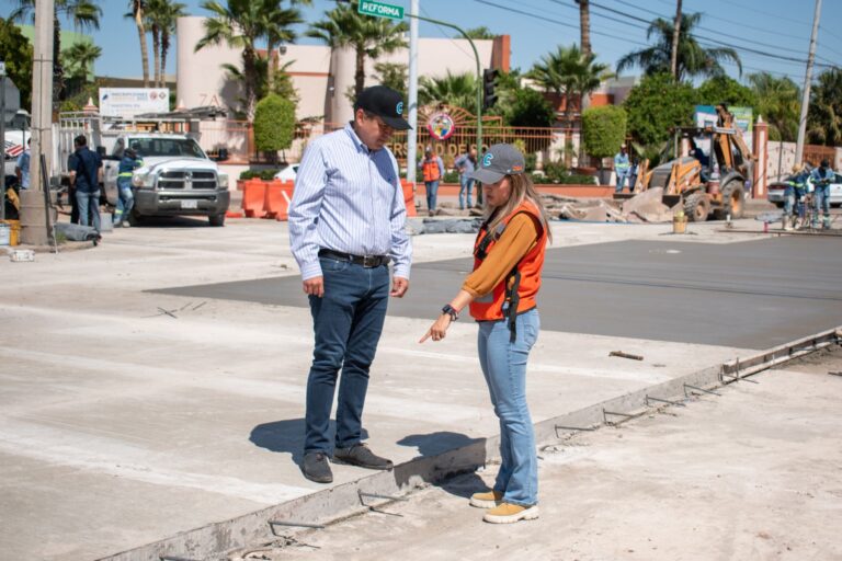 Supervisa Toño Astiazarán avances en crucero de Colosio y Reforma