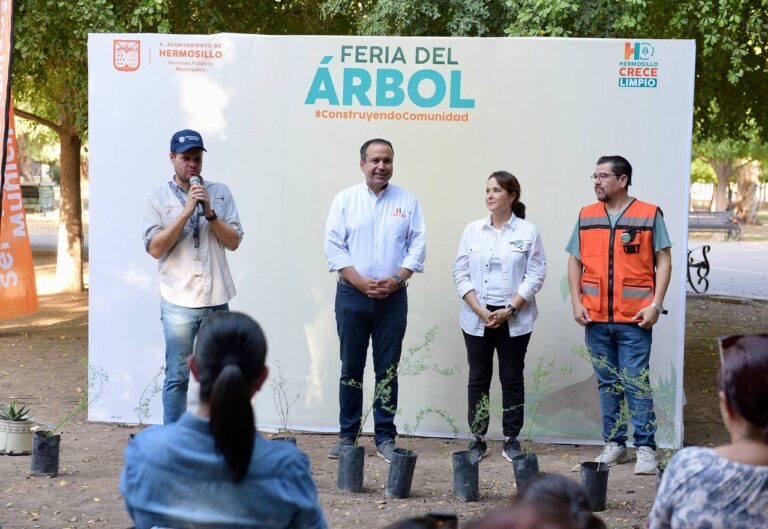 Impulsa Toño Astiazarán meta adicional de dotar y sembrar 10 mil árboles en Hermosillo este año