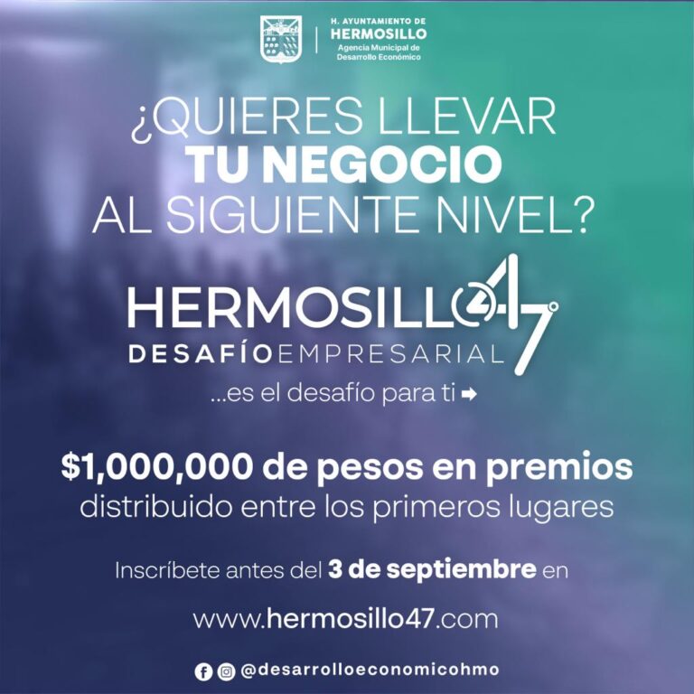 Va AMDE por meta de 100 empresas participando en el desafío empresarial Hermosillo 47